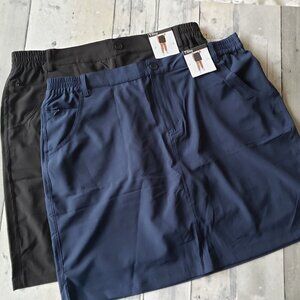 NWT - Tilley Women's Trek Skort (set of 2) Black and Blue - Size XL